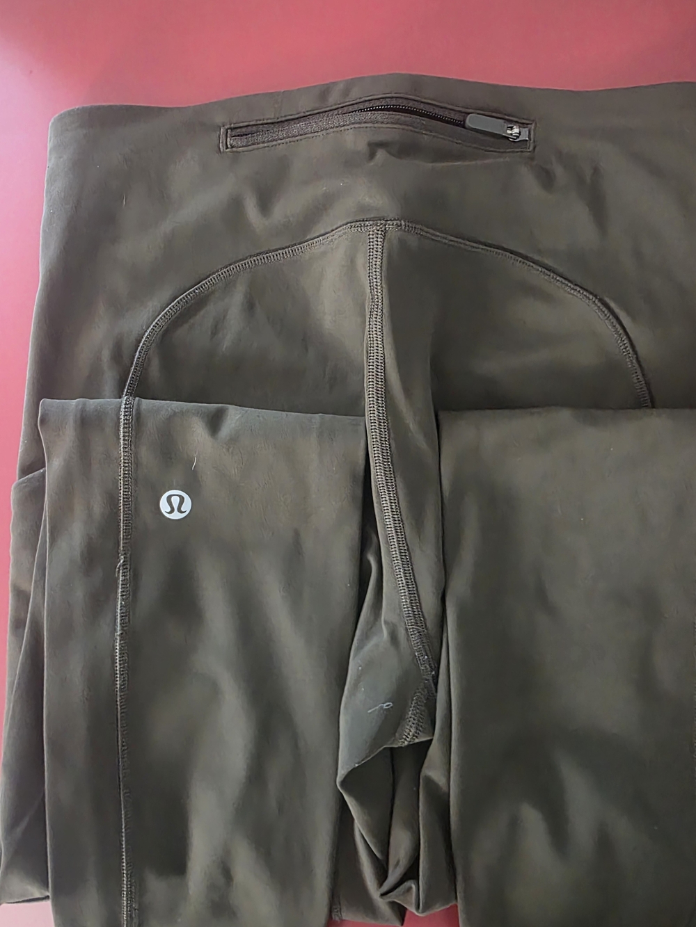 lululemon Womens Speedup Olive Green Performance Leggings